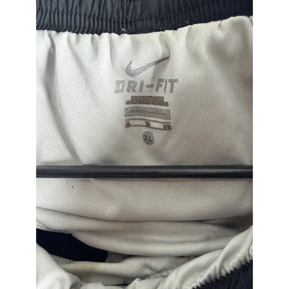 Nike Dri-FIT Shorts Womens XL Black Gray Tempo Running Athletic Lined Swoosh